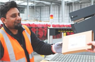 This is an image of a warehouse worker. 